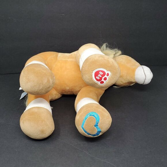 Build A Bear Workshop Horses Hearts Palomino Plush Stuffed Animal 16" Tan White - Picture 4 of 7